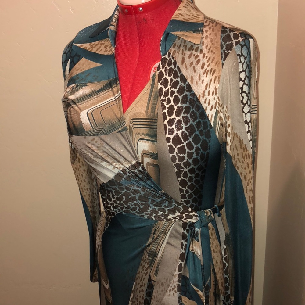 Beautiful floor-length wrap dress